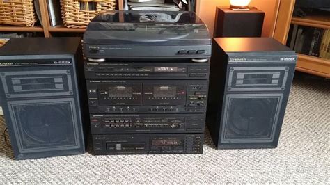 Pioneer Midi Hi Fi Cd Radio Tape Record Player With Aiwa Turntable In