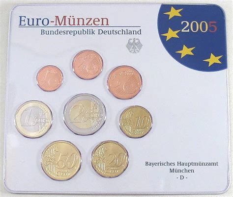 Germany Official Euro Coin Sets 2005 A D F G J Complete Brilliant