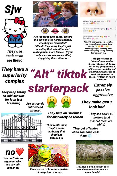 Alt Tiktok Starterpack Not Every Alt Is Like This But Too Many Are