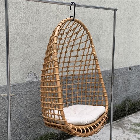 Modern hanging swing jhula | chair. Vintage Bamboo Hanging Chair for sale at Pamono