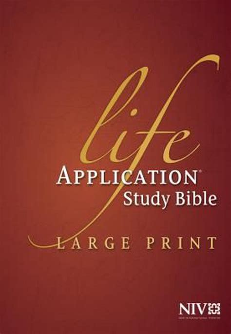 Life Application Study Bible Niv Large Print English Hardcover Book