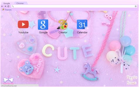 Pastel Cute Stuff Chrome Theme Themebeta