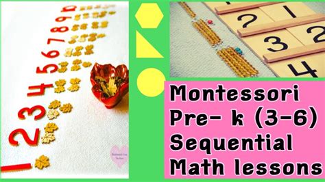 Montessori Math Lessons For Pre K 3 6 Classroom Sequential Learning Easy To Complex Youtube