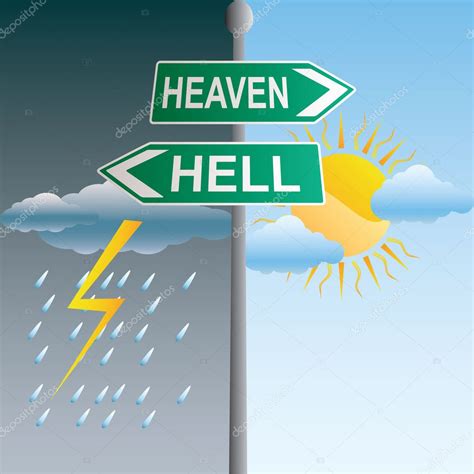 Heaven And Hell Sign — Stock Vector © Darkves 4433970