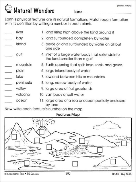 Free Map Worksheets For 2nd Grade