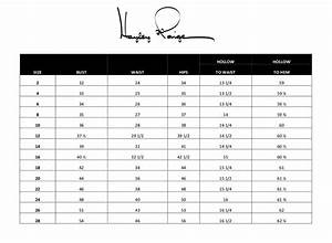 Hayley Size Chart Luxe Redux Bridal