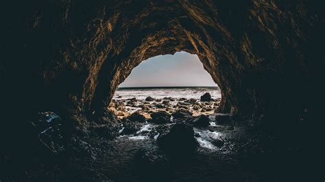 X Resolution Seaside Cave During Daytime Hd Wallpaper Wallpaper Flare
