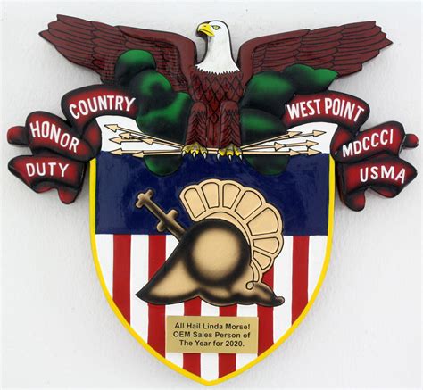 United States Military Academy At West Pointb Crest Plaque