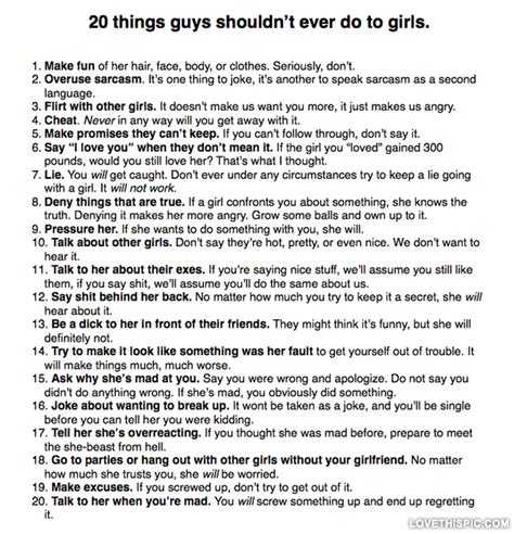 20 Things Guys Shouldnt Ever Do Pictures Photos And Images For