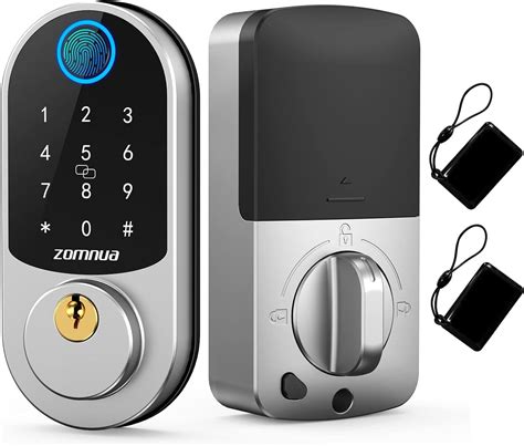 Keyless Entry Door Lock Zomnua Fingerprint Smart Door Locks With