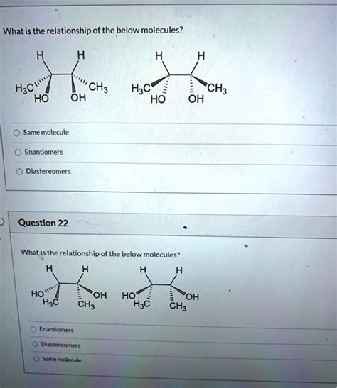 Solved What Is The Relationship Of The Below Molecules H C Ho Ch Oh