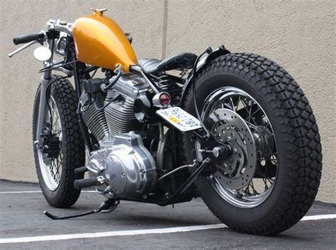 orange old school bobber - Google Search | Harley bobber ...
