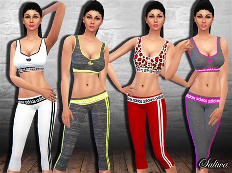 Sims 4 Ccs The Best Adidas New Style Athletic Outfits By Saliwa