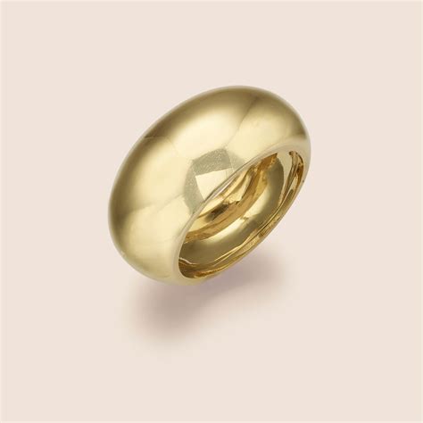 Classic Gold Bold Ring Solid Gold Dome Ring Chunky Gold Ring Gold