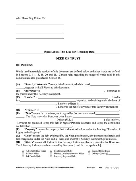 Deed Of Trust Fillable Form Fill Online Printable Fillable Blank
