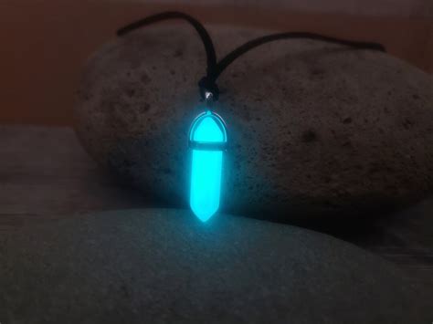 Werewolf Moonstone Glow Crystal Necklace Glow In The Dark Necklace