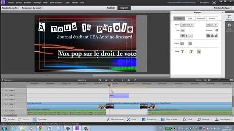 Enhance your stories with professional style. Adobe Premiere Elements 11 - L'ajout d'un titre au montage ...