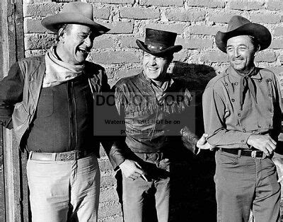 John Wayne James Caan Robert Mitchum On Set El Dorado X