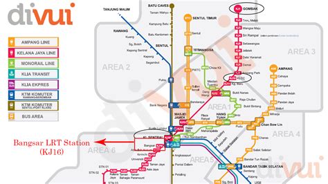Bangsar LRT Station Map 