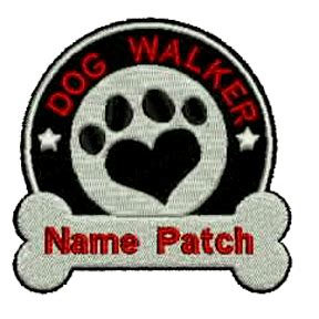 Dog Walker Custom Embroidered Patch | Custom embroidered patches, Embroidered patches, Patches