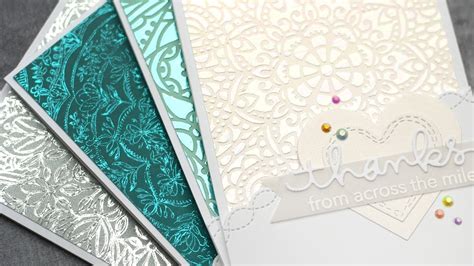 Foiled Backgrounds Stencils And Stamps Youtube