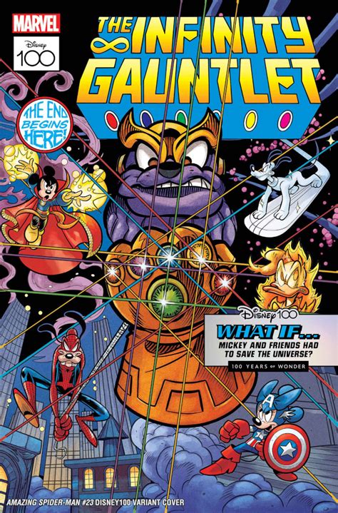 Disney 100 Years Infinity Gauntlet 1 Variant Cover Vamazing Spider