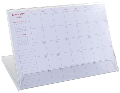 At A Glance Monthly Desktop Calendar With Stand 2016 825