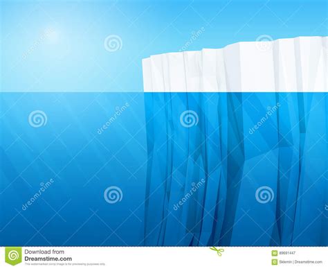 Polygonal Iceberg 3d Stock Illustration Illustration Of Polygonal