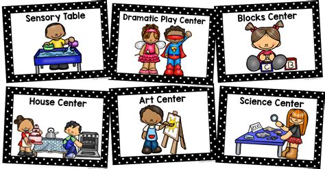 Stylish And Printable Center Signs For Your Pre K Classroom