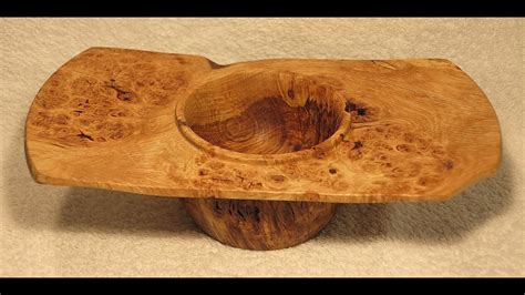 Wood Turning Winged Bowl In Oak Burl Youtube