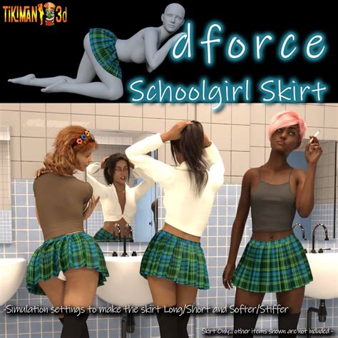 Dforce Schoolgirl Skirt Free Daz Content By Tikiman 3d