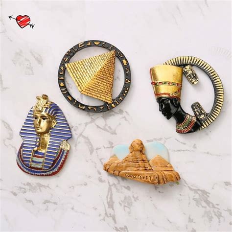 Egypt Queen Pharaoh Pyramid Souvenir 3d Resin Magnetic Fridge Magnet