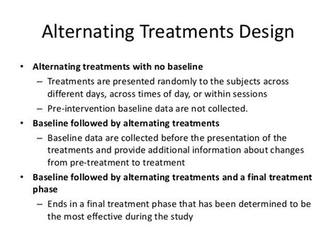 Alternating Treatments Design