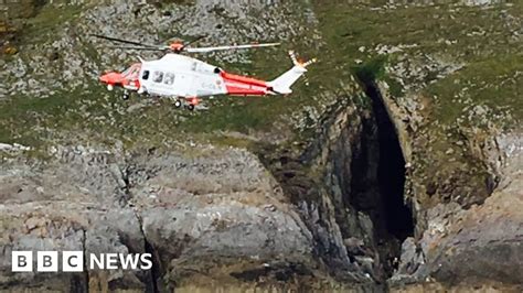 Man Airlifted To Hospital After Gower Cliff Fall Bbc News