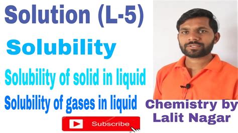 Chemicals are used in all the industries like agriculture, animal. Solution (L-5) | solubility | class 12 chemistry rbse hindi medium - YouTube