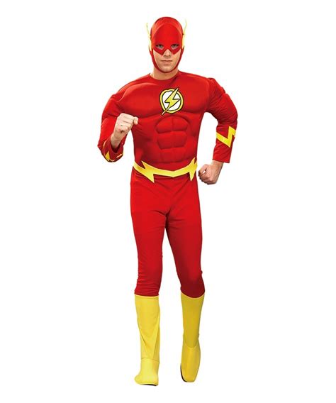 Adult Flash Muscle Movie Superhero Costume Men Costumes