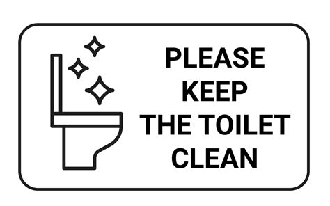 Sign With Inscription Please Keep Toilet Clean Rule Clean Wc Pan