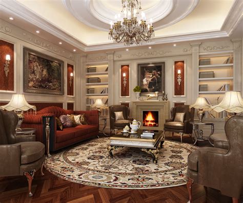 Elegant Luxury Living Room 3d Model Max Design Salon Intérieur De