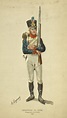 Line infantry centre company fusilier Waterloo 1815, Empire, Hundred ...