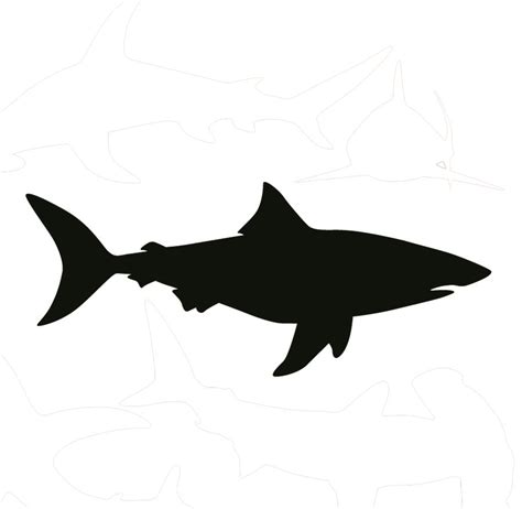 Shark Silhouette Clip Art Cliparts