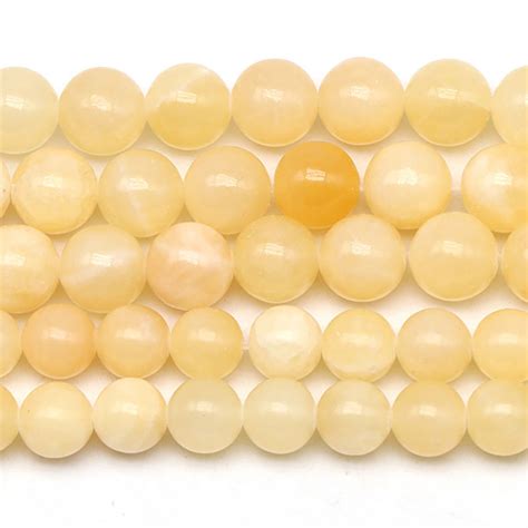 Natural Yellow Calcite Beads For Jewelry Making Dearbeads