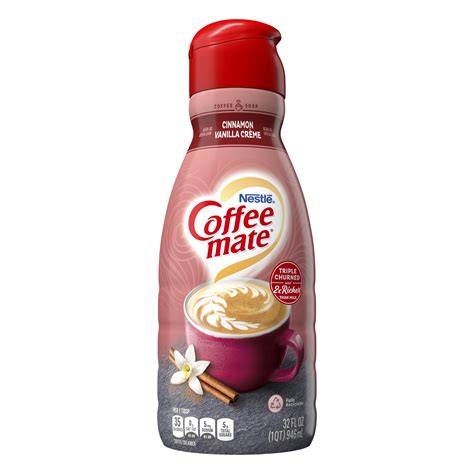 Cinnamon Vanilla Crème Flavored Creamer 32 Oz Official Coffee Mate