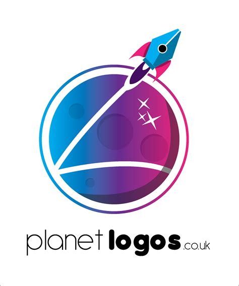 White Background Version Of Our Logo Planet Logo Planets White