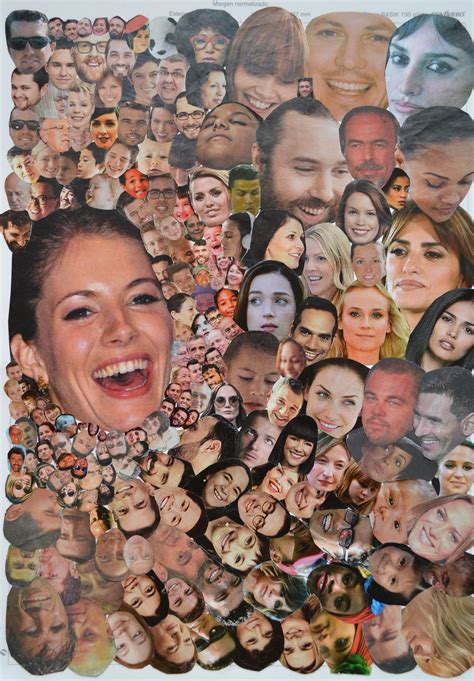 Collage De Caras Faces Collage Artwork Visual Mona