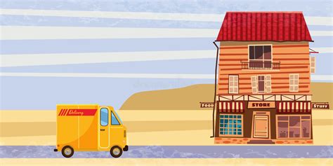 Truck Delivers The House. Vector Icon Stock Vector - Illustration of delivers, hauling: 17077194