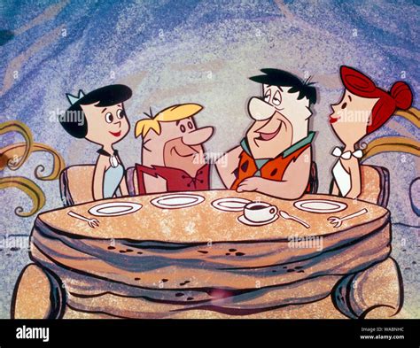 Betty Rubble Barney Rubble Fred Feuerstein Wilma Flintstone Die Flintstones Um 1960