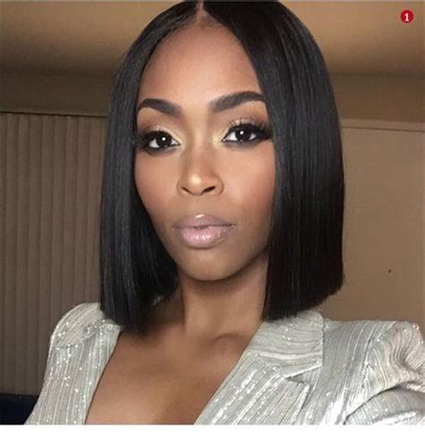 Middle Part Black Bob Hairstyles Black Women On Stylevore