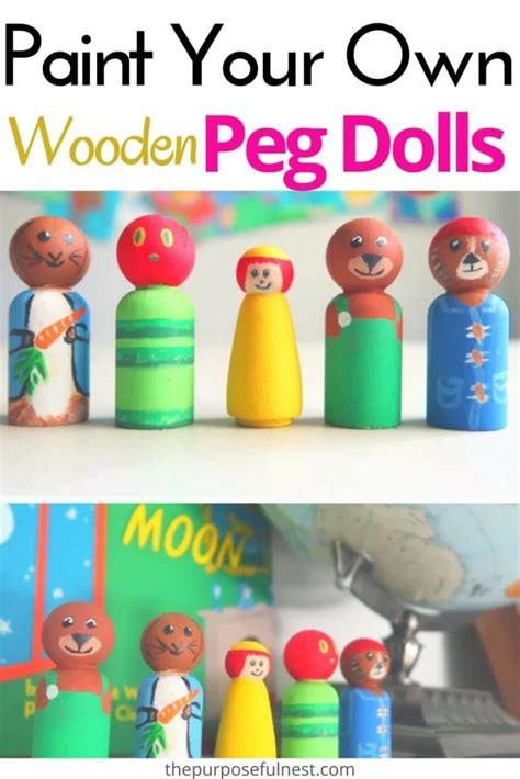 Storybook Themed Wooden Peg Dolls Craft The Purposeful Nest