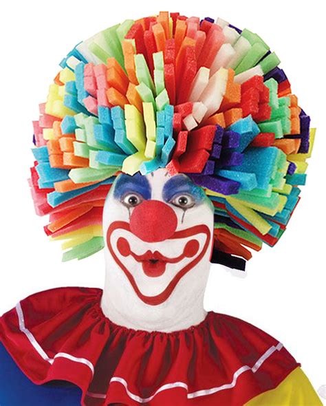 Colorful Clowns Wig Made Of Foam For Carnival Horror