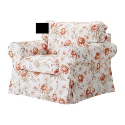 Ikea Ektorp Armchair Slipcover Cover Byvik Multi Floral Rose Peony New